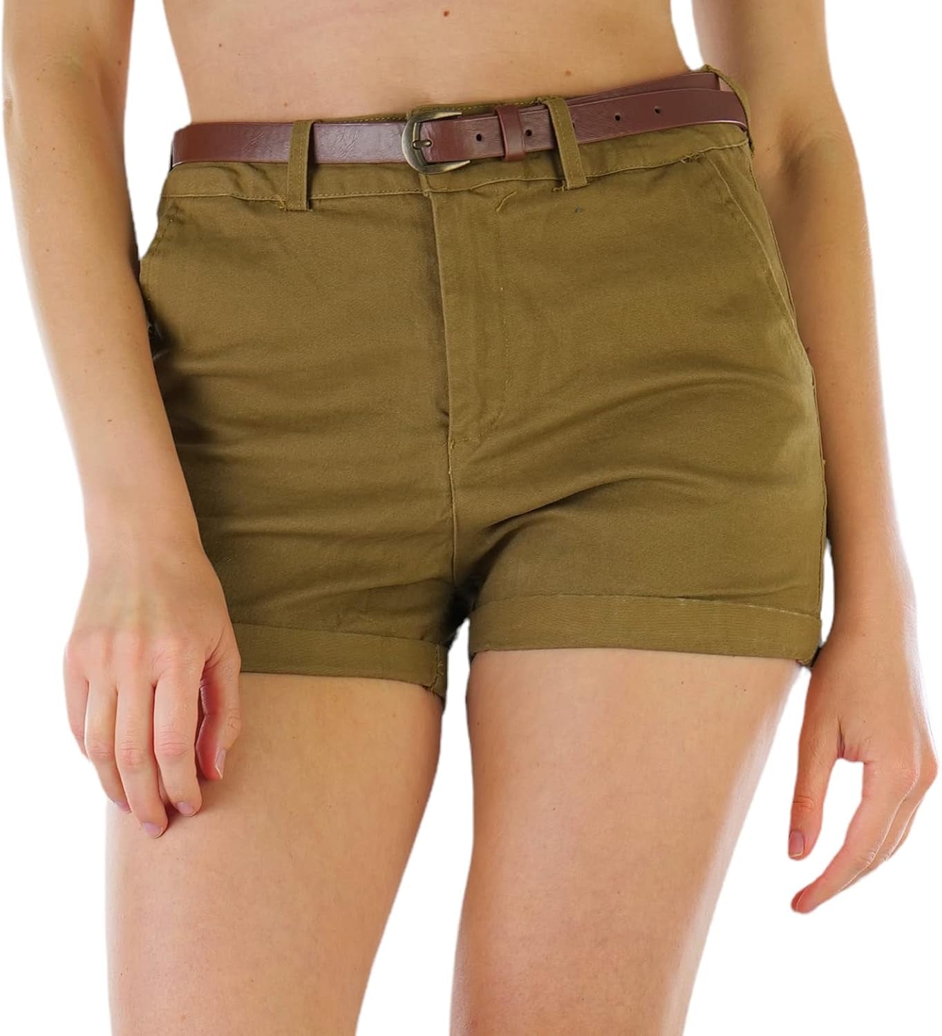 Women's Stretch Twill Denim Shorts with Pockets