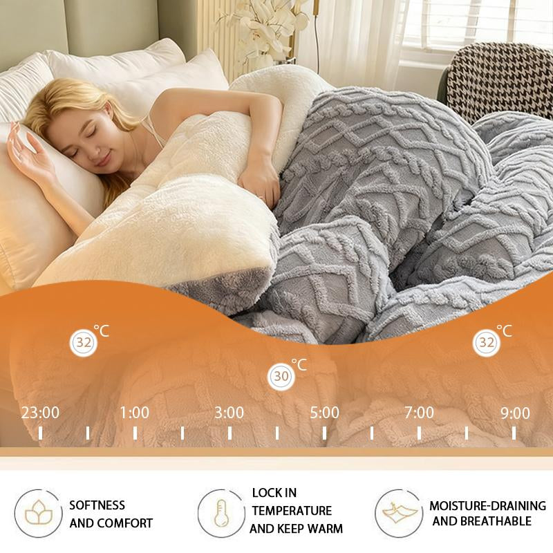 1PC Ultra Soft All Season Heavy Quilt , Double Sided anti Static anti Shedding, Plush Warmth, Machine Washable, Suitable for Bedroom Hotel Guest Room(Pillowcase & Pillow Not Included)