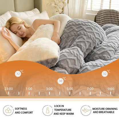 1PC Ultra Soft All Season Heavy Quilt , Double Sided anti Static anti Shedding, Plush Warmth, Machine Washable, Suitable for Bedroom Hotel Guest Room(Pillowcase & Pillow Not Included)