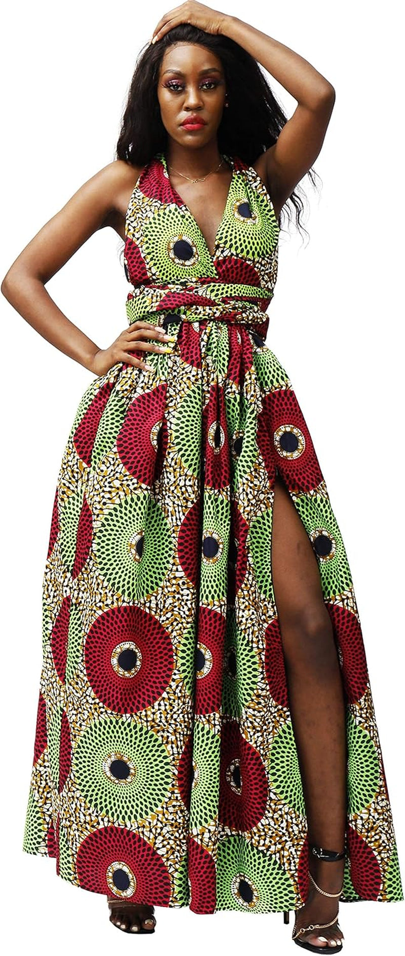 Women's African Print Maxi Dashiki Long Dress