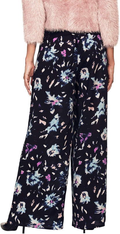 Plus Size Wide-Leg Soft Trousers with Back Elastic Waistband