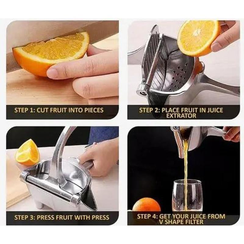 Hand Juicer Squeezer - Aluminum Manual Press Juicer with Ergonomic Grip for Efficient Juice Extraction of Pomegranates Citrus & More, Durable Compact Easy to Use & Clean Manual Citrus Juicer.