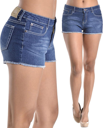 Women's Stretch Twill Denim Shorts with Pockets