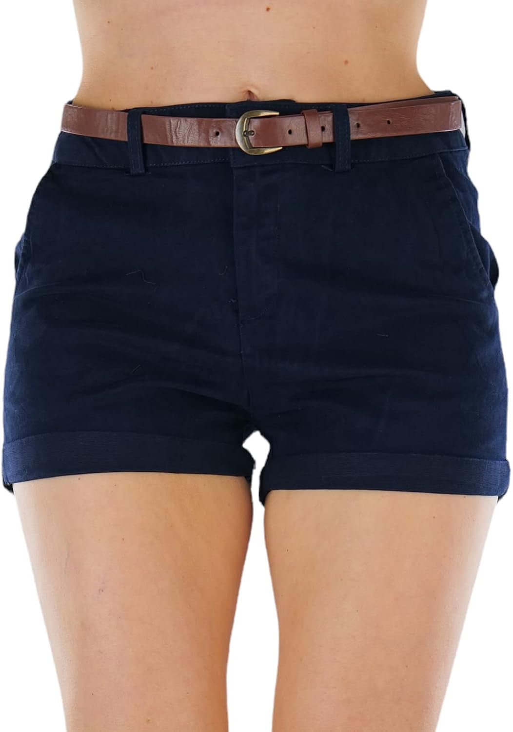 Women's Stretch Twill Denim Shorts with Pockets