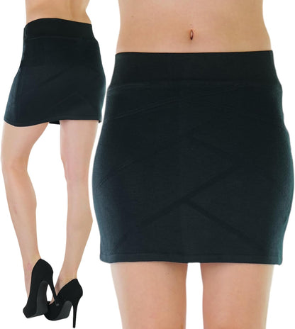 Women's Premium Cotton-Blend Knee-Length Skirt
