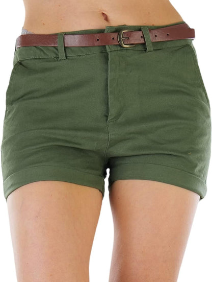 Women's Stretch Twill Denim Shorts with Pockets