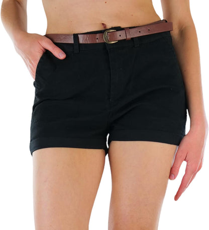 Women's Stretch Twill Denim Shorts with Pockets