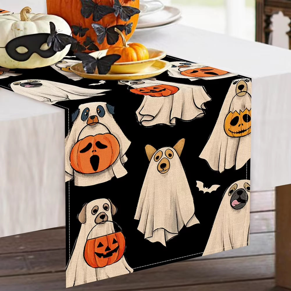 Jack O Lantern Pumpkin Bat Kitchen Dining Table Decoration Spooky Halloween Dining Table Decoration for Halloween Party Decor