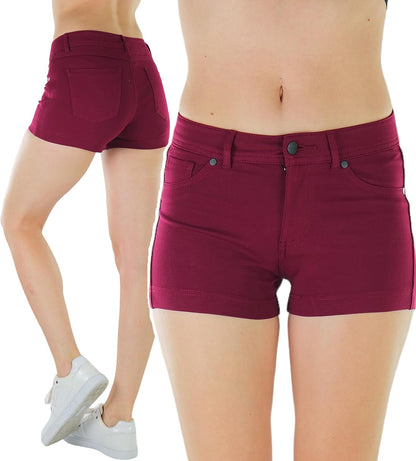 Women's Stretch Twill Denim Shorts with Pockets