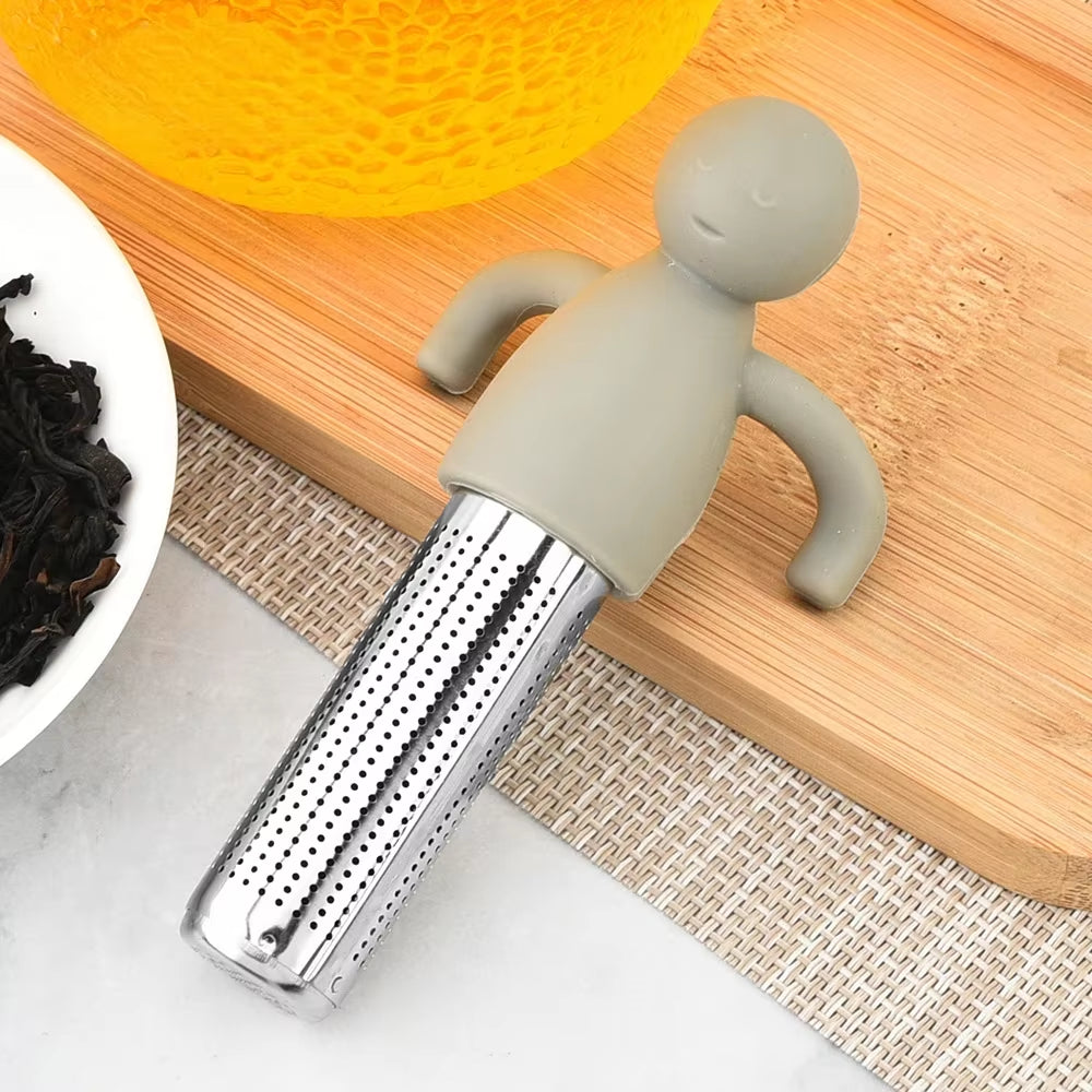 Stainless Steel Tea Infuser Kitchen Accessory Household Use Reusable Metal Makeup Brushes Massage Kitchen Dining Bar Garden