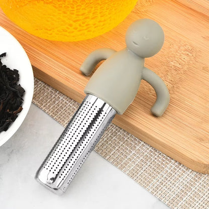 Stainless Steel Tea Infuser Kitchen Accessory Household Use Reusable Metal Makeup Brushes Massage Kitchen Dining Bar Garden