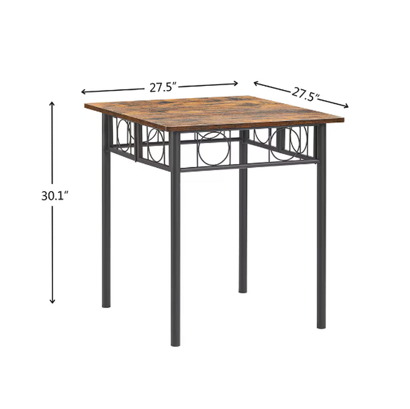 Square Foldable Wood and Metal Tables in the Kitchen, Dining Room