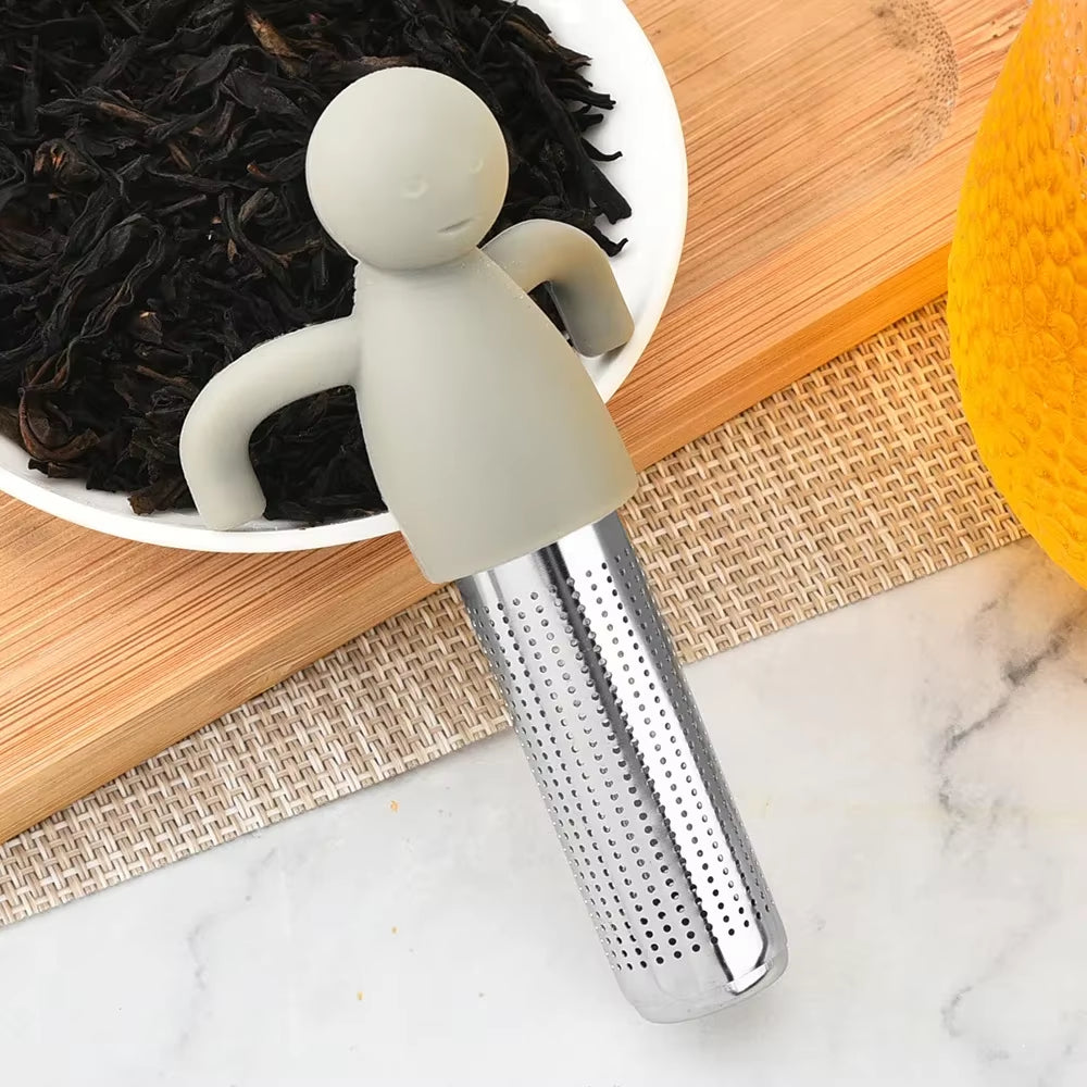 Stainless Steel Tea Infuser Kitchen Accessory Household Use Reusable Metal Makeup Brushes Massage Kitchen Dining Bar Garden