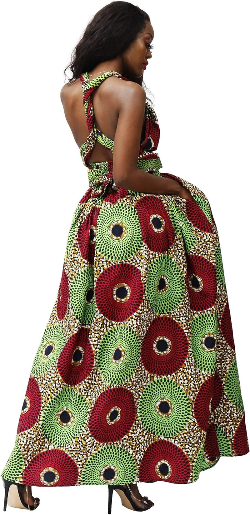 Women's African Print Maxi Dashiki Long Dress