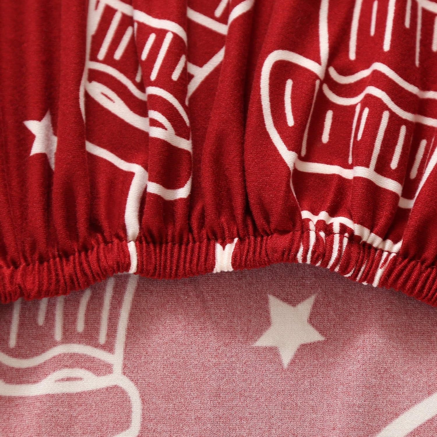 Set of 4 Stretchable, Removable, and Washable Dining Room Chair Protector Slipcovers for Christmas Decoration and Home Decor