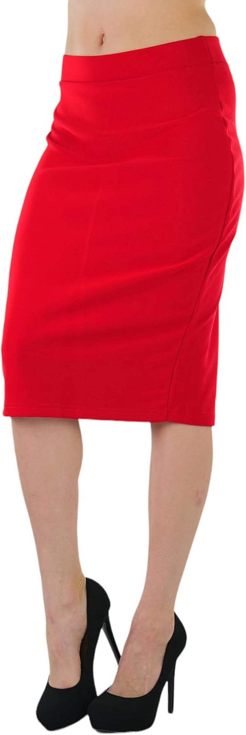 Women's Premium Cotton-Blend Knee-Length Skirt