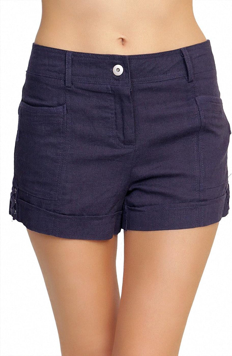 Women's Stretch Twill Denim Shorts with Pockets