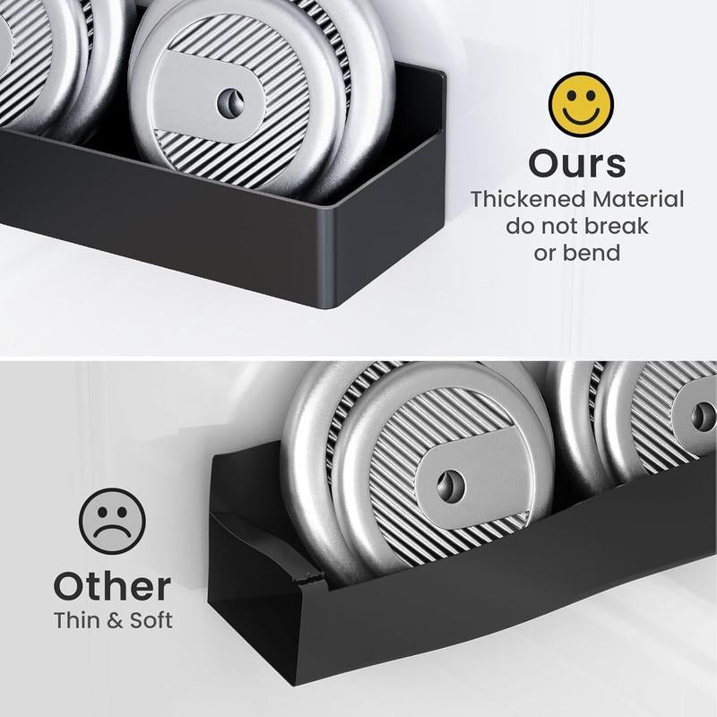 Metal 4 Pack Magnetic Spice Storage Rack Organizer for Refrigerator and Oven, Black Fridge Organizers and Storage- Moveable Fridge Magnetic Spice Racks,Metal Black(Mixed Metal and Plastic Hair)