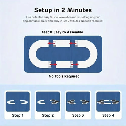 Kitchen Dining Table Turntable Kitchen Countertop Turntable 360 Degree Rotation Versatile Heat Resistant for Rectangular Table