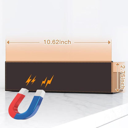 Metal 4 Pack Magnetic Spice Storage Rack Organizer for Refrigerator and Oven, Black Fridge Organizers and Storage- Moveable Fridge Magnetic Spice Racks,Metal Black(Mixed Metal and Plastic Hair)