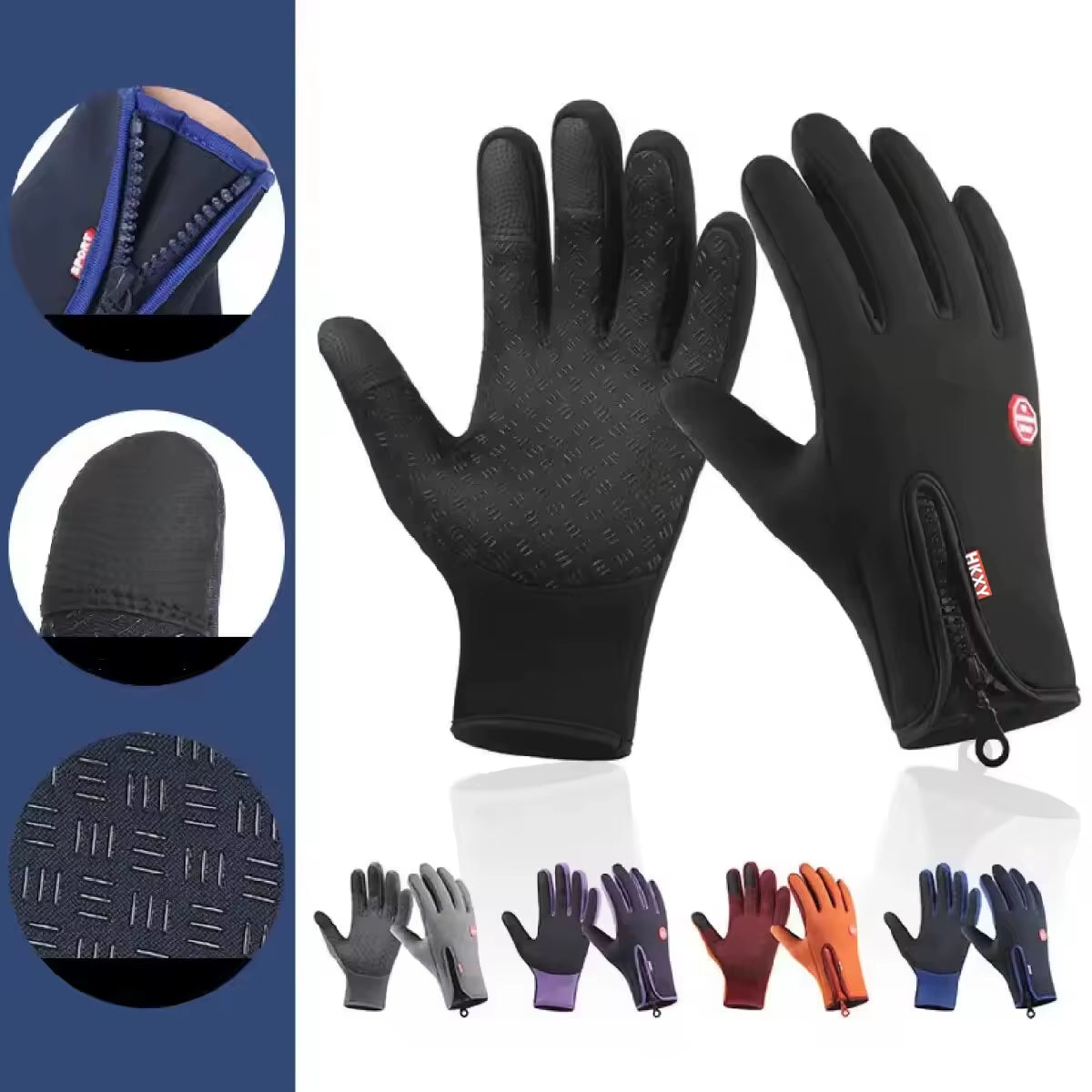 Ultimate Waterproof Touchscreen Gloves - Windproof, Non-Slip Perfect for Winter Sports & Outdoor Adventures for Men and Women