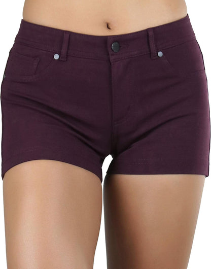 Women's Stretch Twill Denim Shorts with Pockets