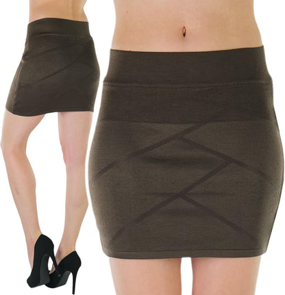 Women's Premium Cotton-Blend Knee-Length Skirt
