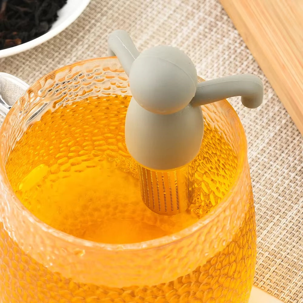 Stainless Steel Tea Infuser Kitchen Accessory Household Use Reusable Metal Makeup Brushes Massage Kitchen Dining Bar Garden