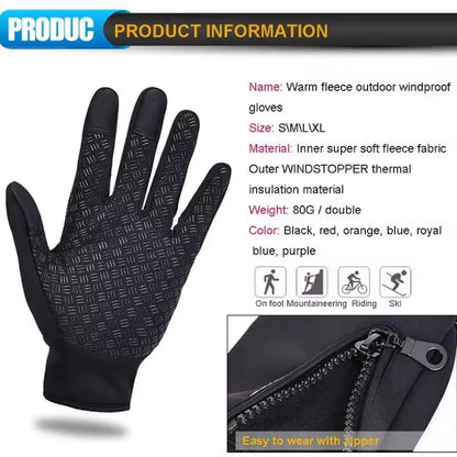 Ultimate Waterproof Touchscreen Gloves - Windproof, Non-Slip Perfect for Winter Sports & Outdoor Adventures for Men and Women
