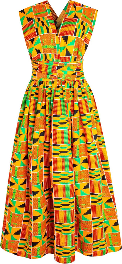 Women's African Print Maxi Dashiki Long Dress
