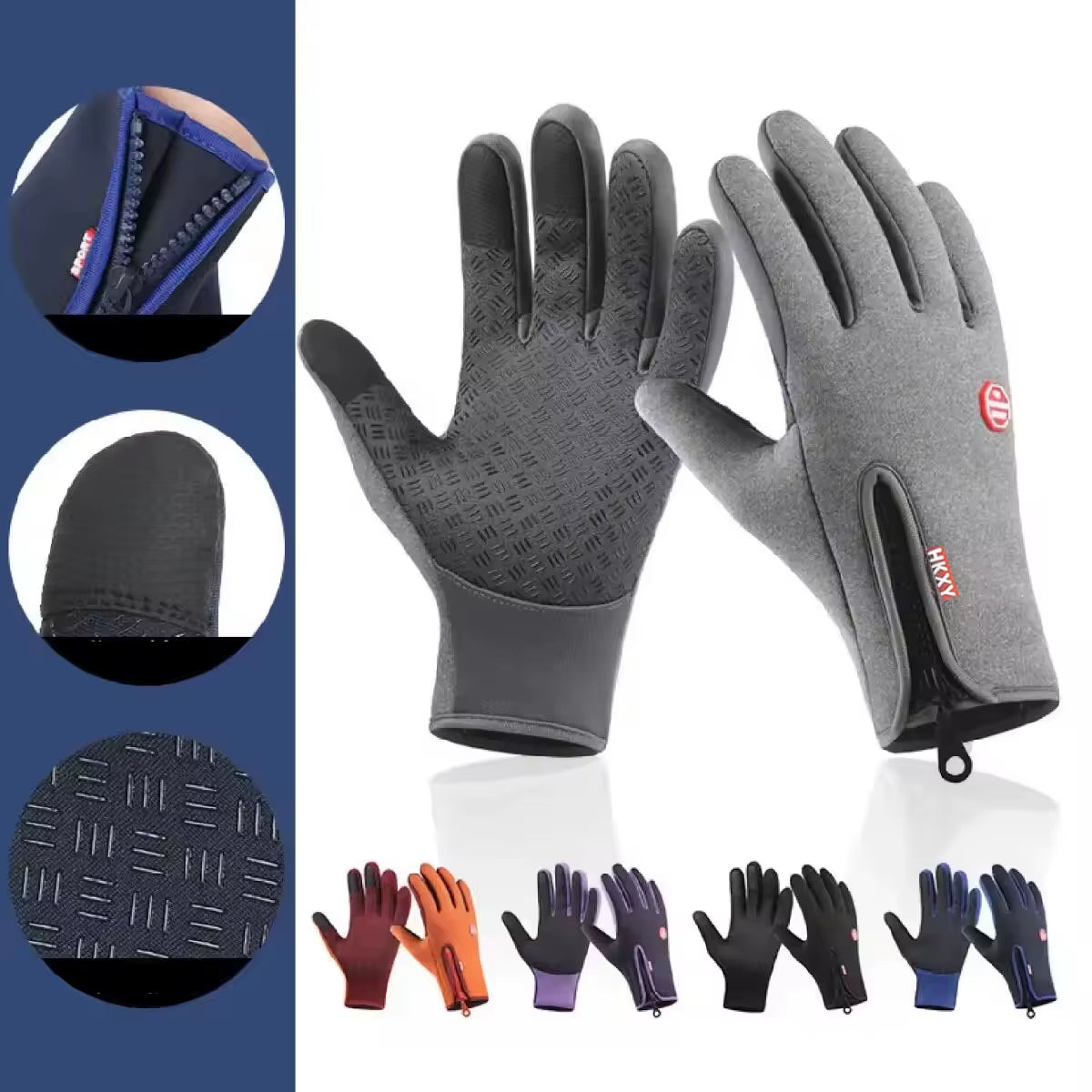 Ultimate Waterproof Touchscreen Gloves - Windproof, Non-Slip Perfect for Winter Sports & Outdoor Adventures for Men and Women