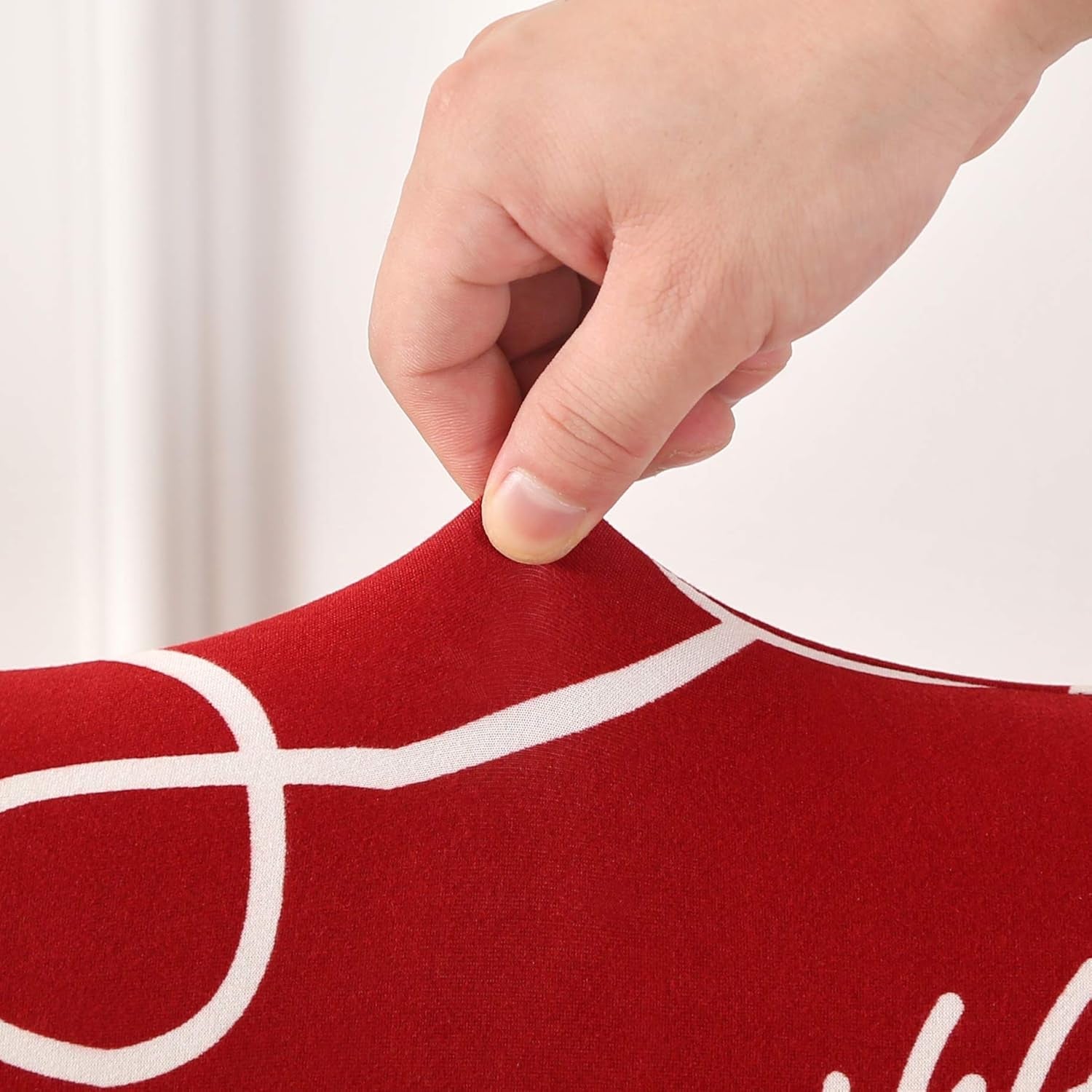 Set of 4 Stretchable, Removable, and Washable Dining Room Chair Protector Slipcovers for Christmas Decoration and Home Decor