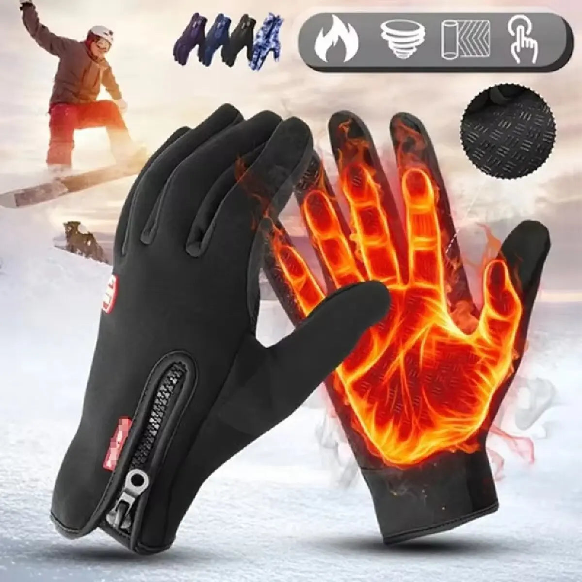 Ultimate Waterproof Touchscreen Gloves - Windproof, Non-Slip Perfect for Winter Sports & Outdoor Adventures for Men and Women
