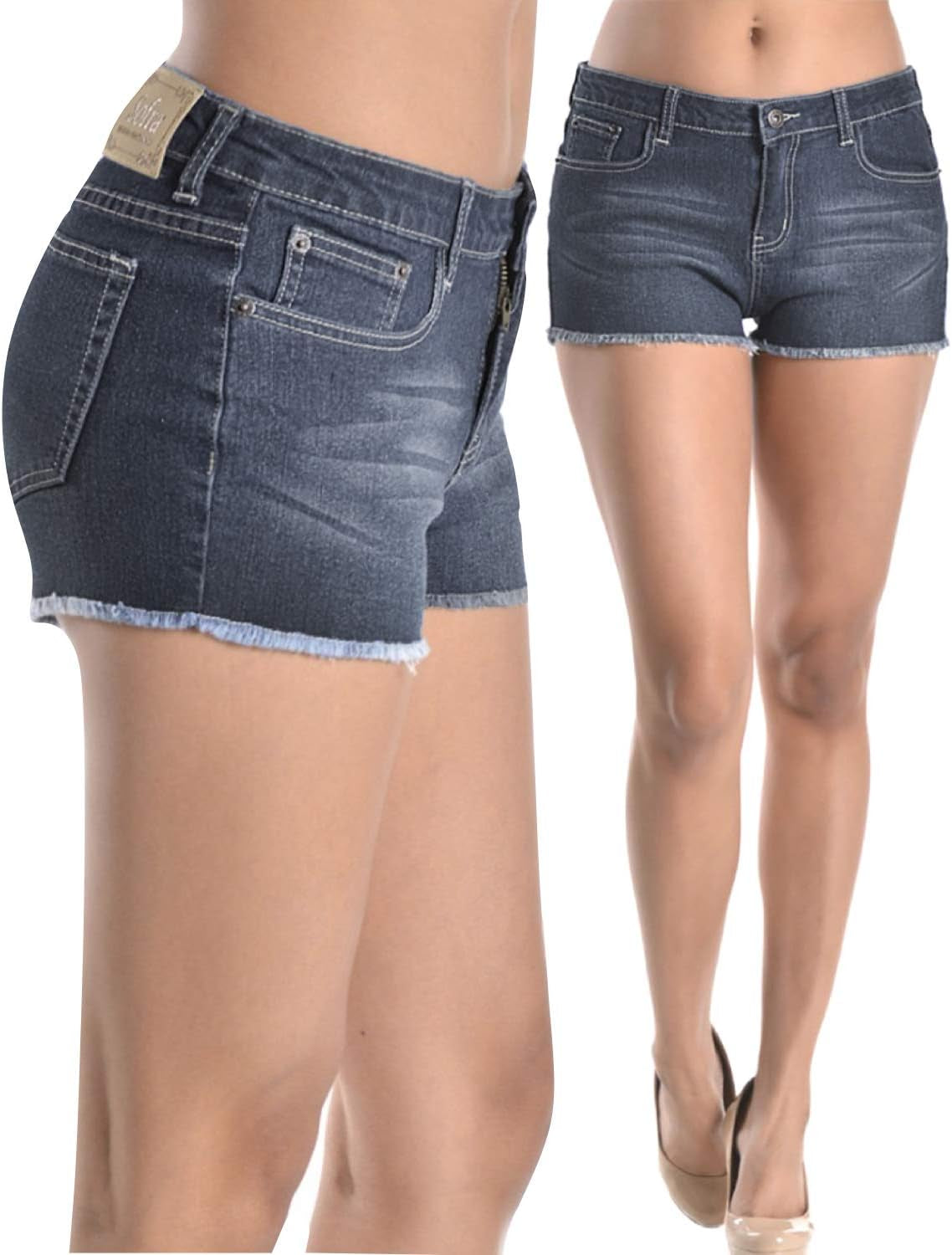 Women's Stretch Twill Denim Shorts with Pockets