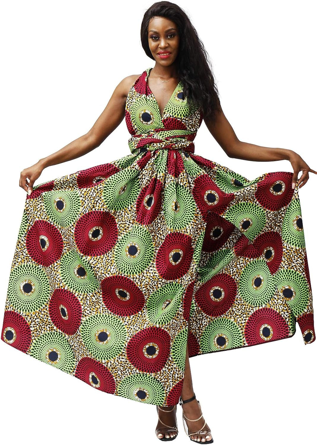 Women's African Print Maxi Dashiki Long Dress