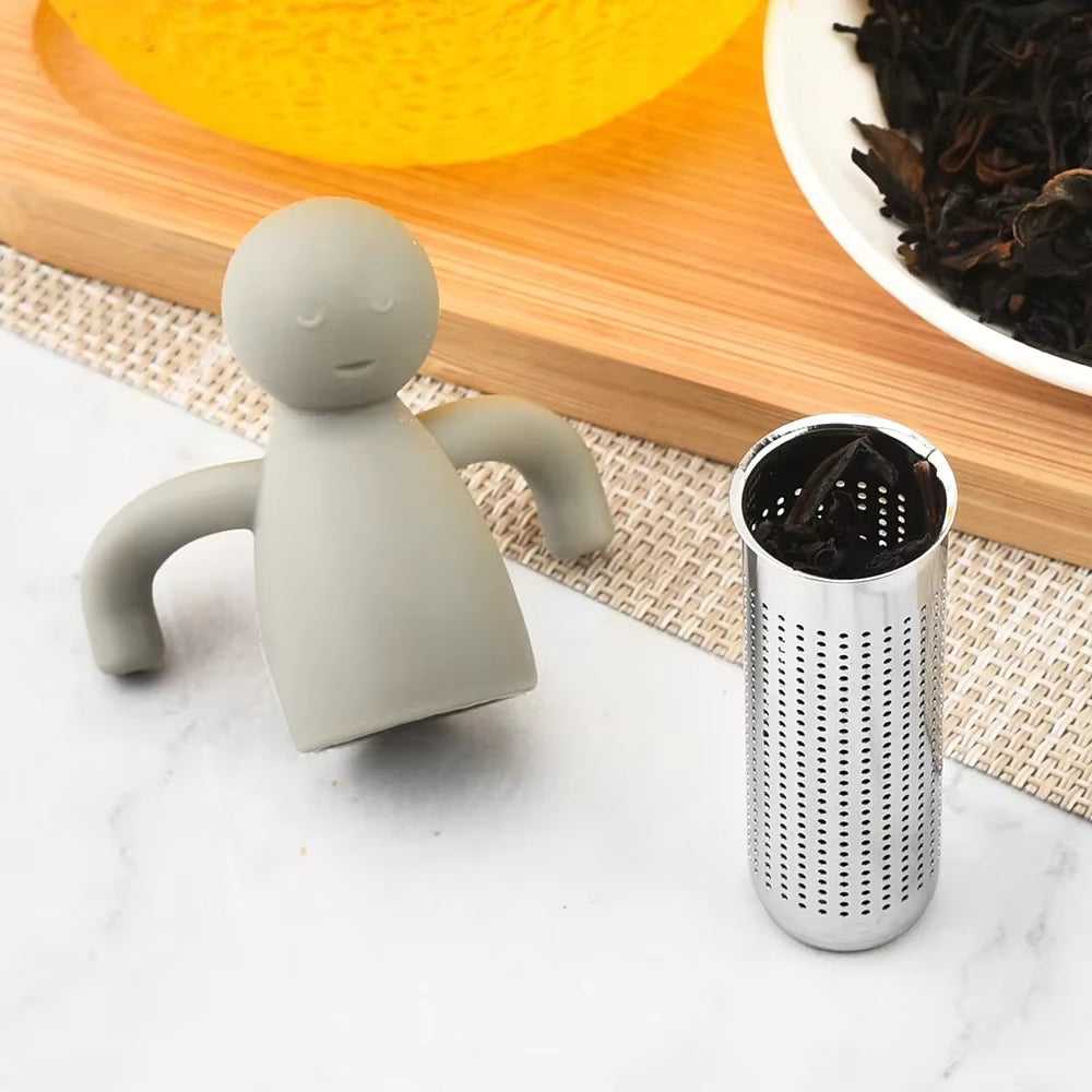 Stainless Steel Tea Infuser Kitchen Accessory Household Use Reusable Metal Makeup Brushes Massage Kitchen Dining Bar Garden