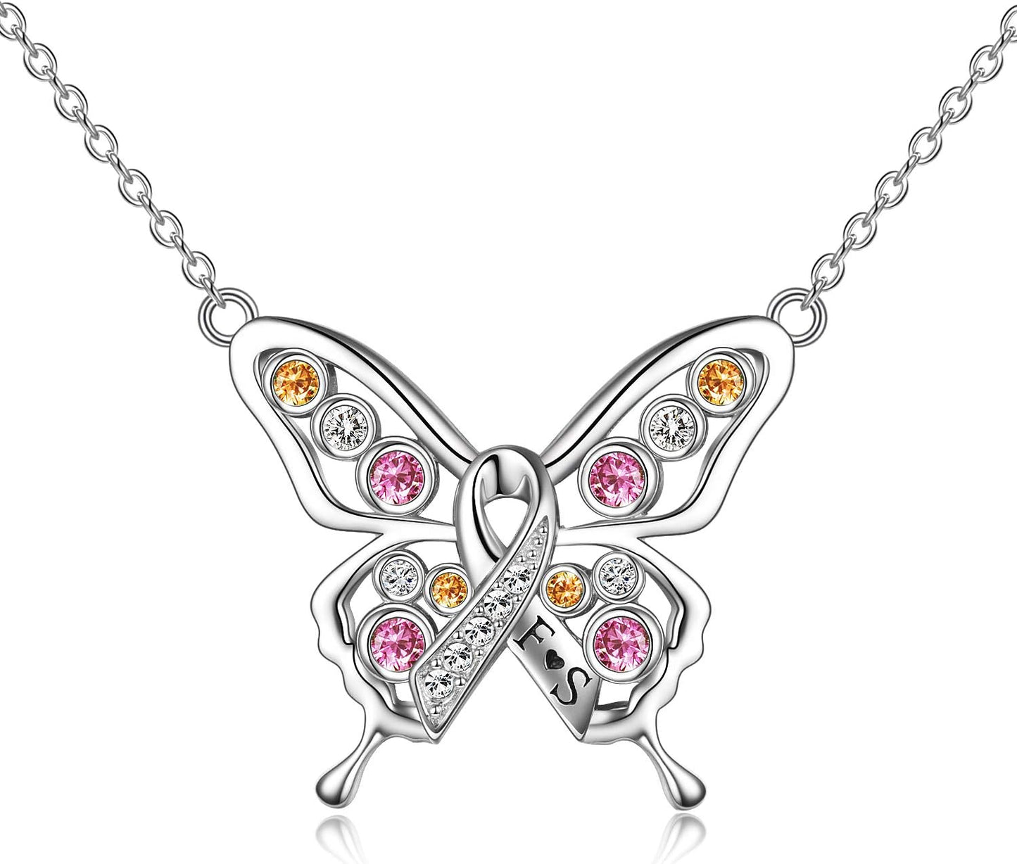 Sterling Silver Cancer Survivor Necklace - Thoughtful Gift for Breast and Ovarian Cancer Patients