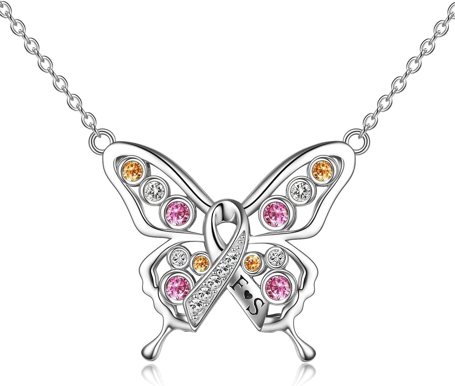 Sterling Silver Cancer Survivor Necklace - Thoughtful Gift for Breast and Ovarian Cancer Patients