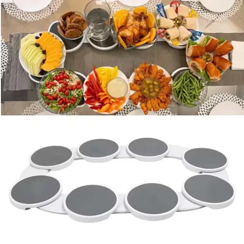 Kitchen Dining Table Turntable Kitchen Countertop Turntable 360 Degree Rotation Versatile Heat Resistant for Rectangular Table