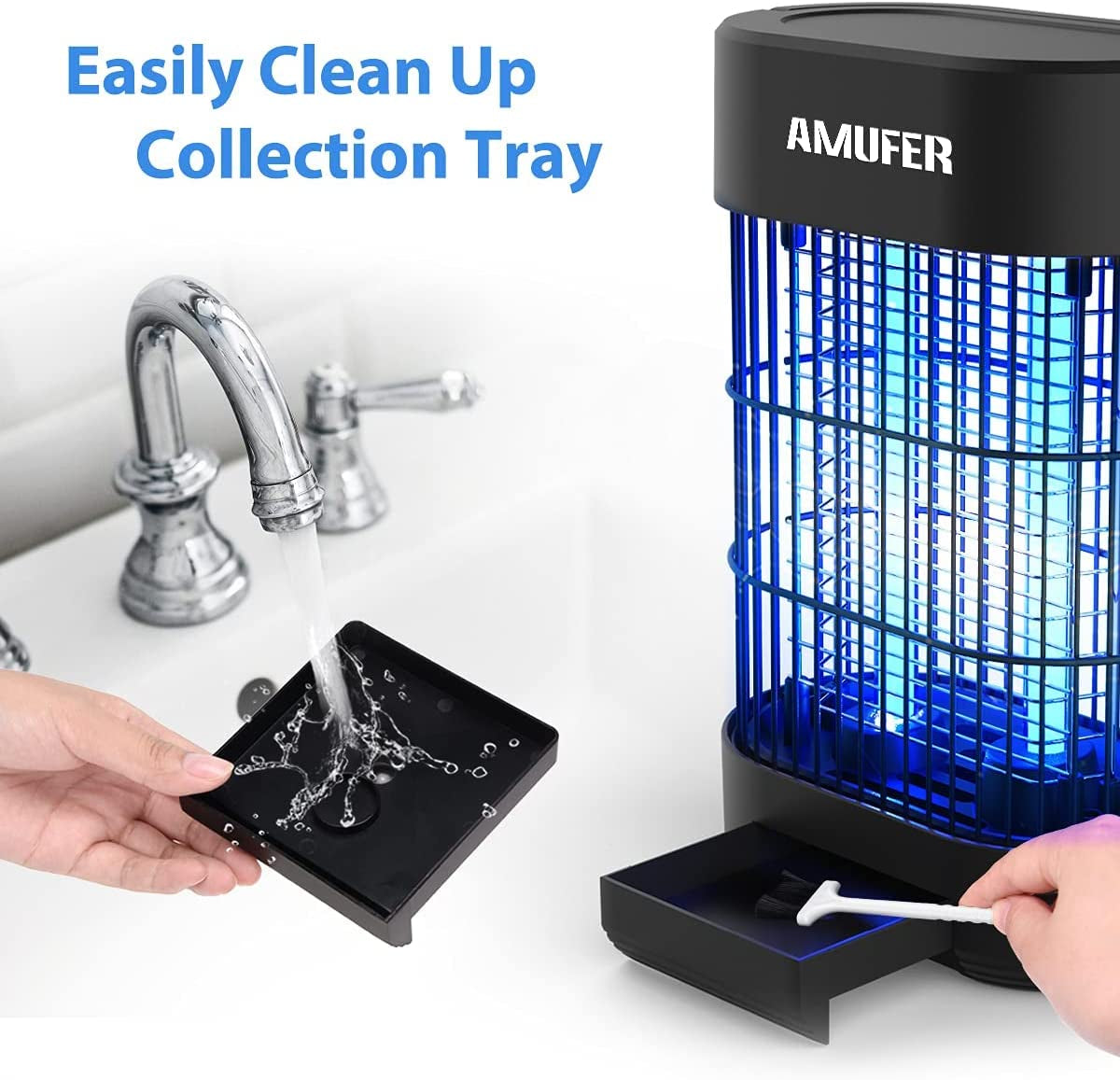 Indoor Electric Mosquito Zapper with 20W UV Light and 4400V Electric Shock Technology